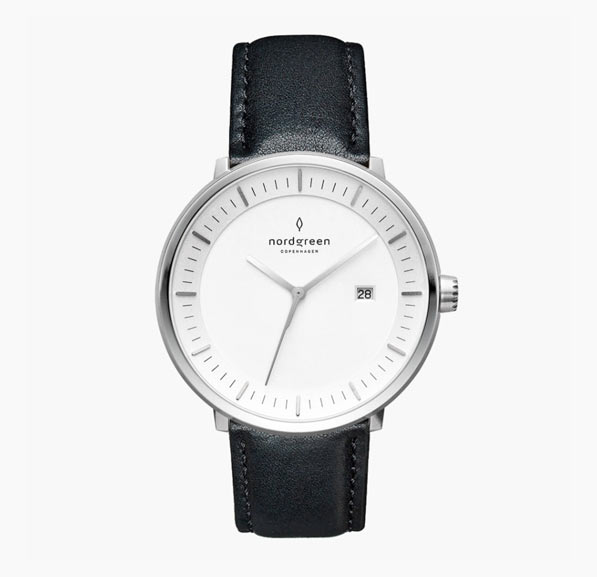 white dial watch