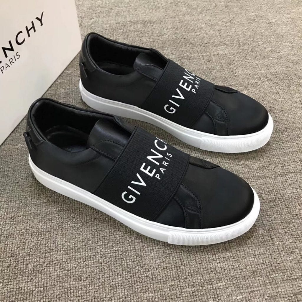 Black slip-on shoes