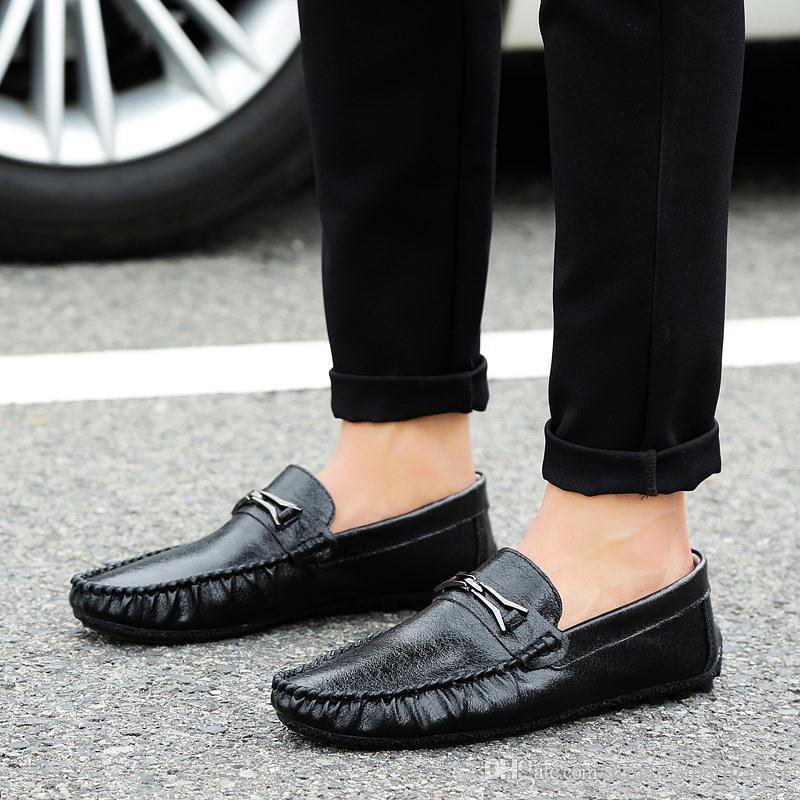 Faux leather loafers