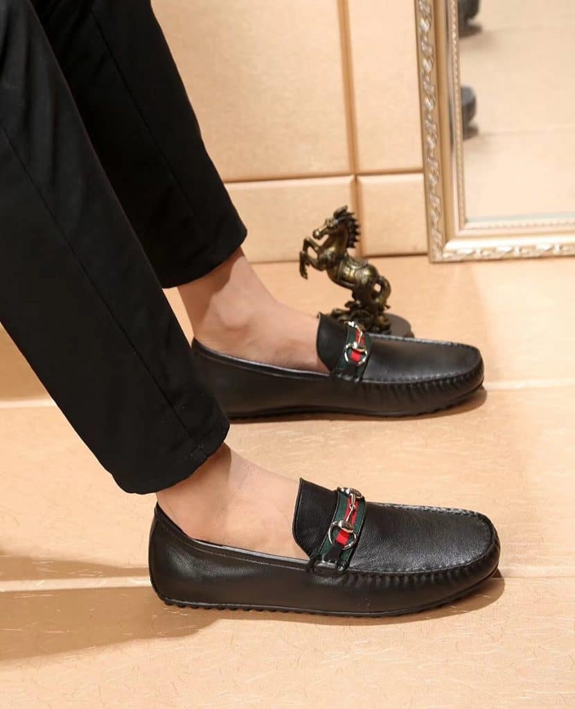 Black loafers