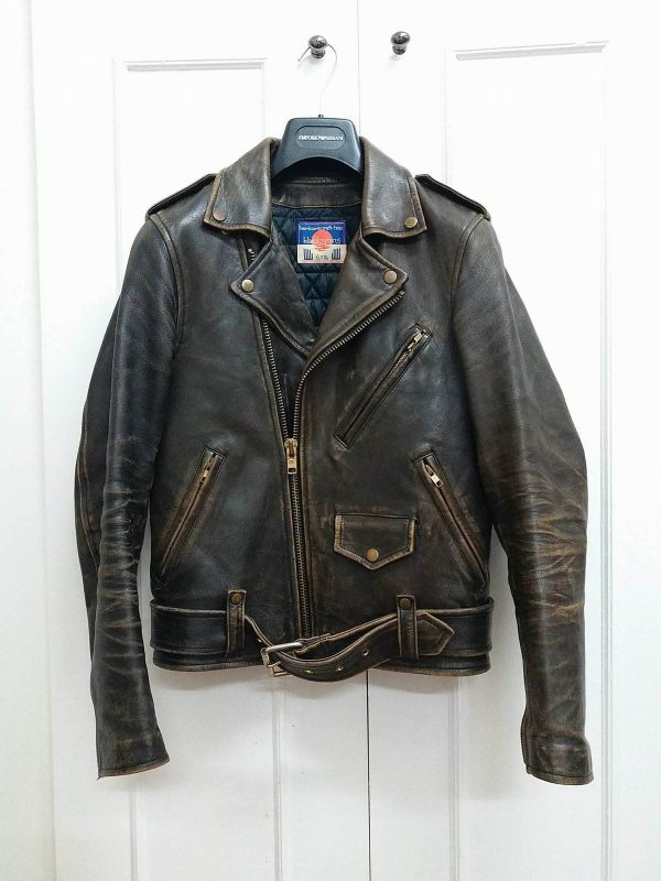 Leather biker jacket