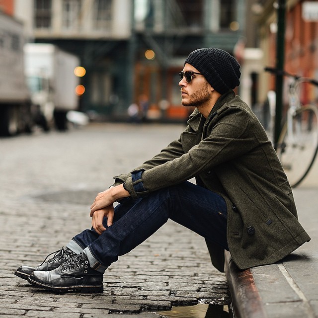 black beanie fashion