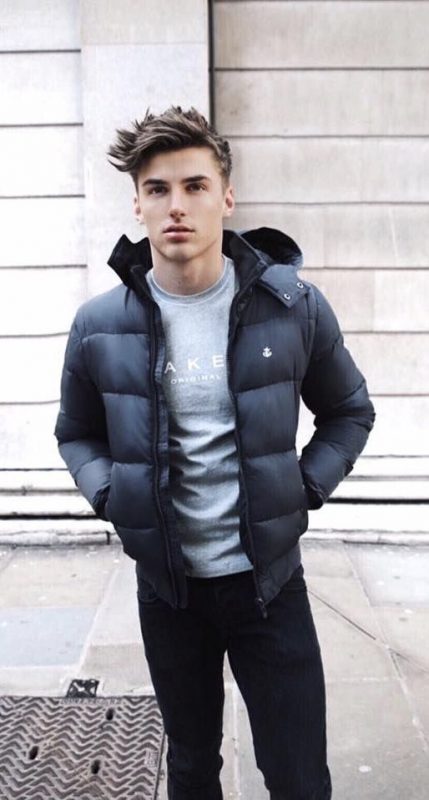 Puffer Jacket outfit for guys