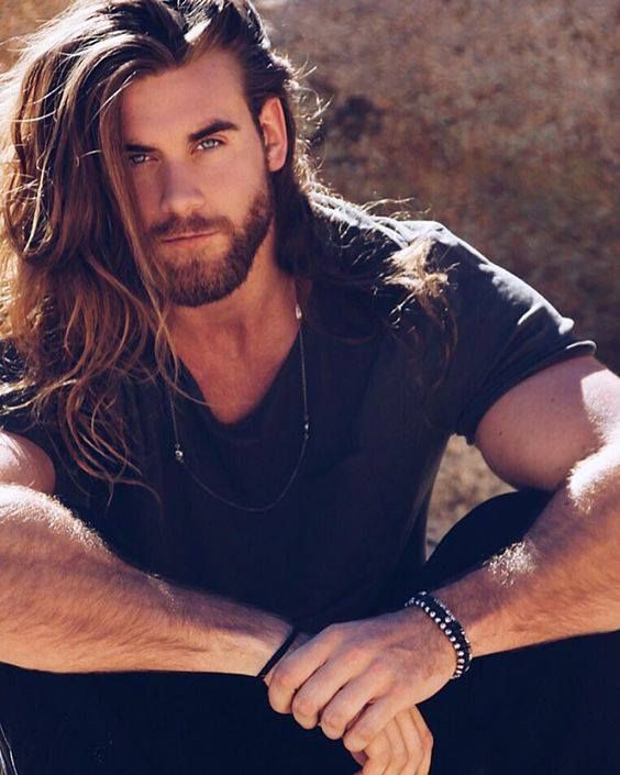 Super Long Side Swept Hair + Beard 1