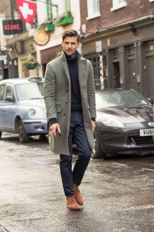 Mens sale overcoat outfits