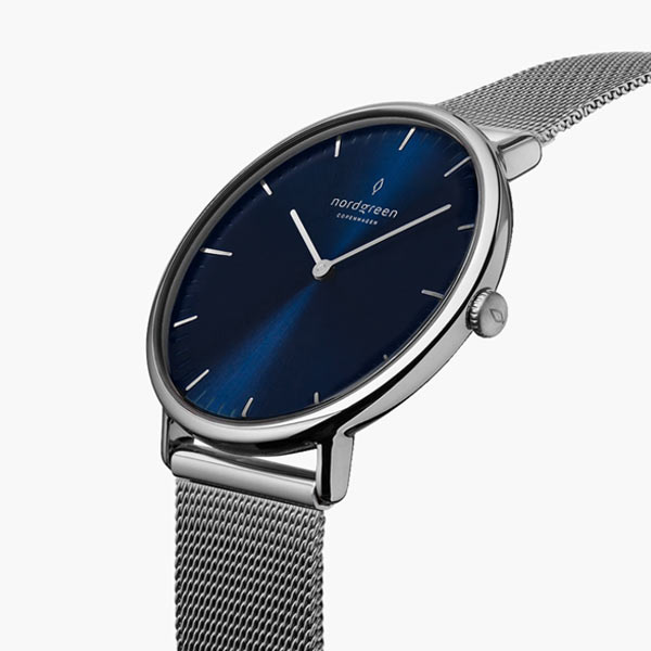 Nordgreen native watch with navy blue dial